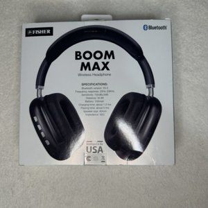 FISHER Boom Max Wireless Headphone - FBHP540R - Black, New/ Damaged Box